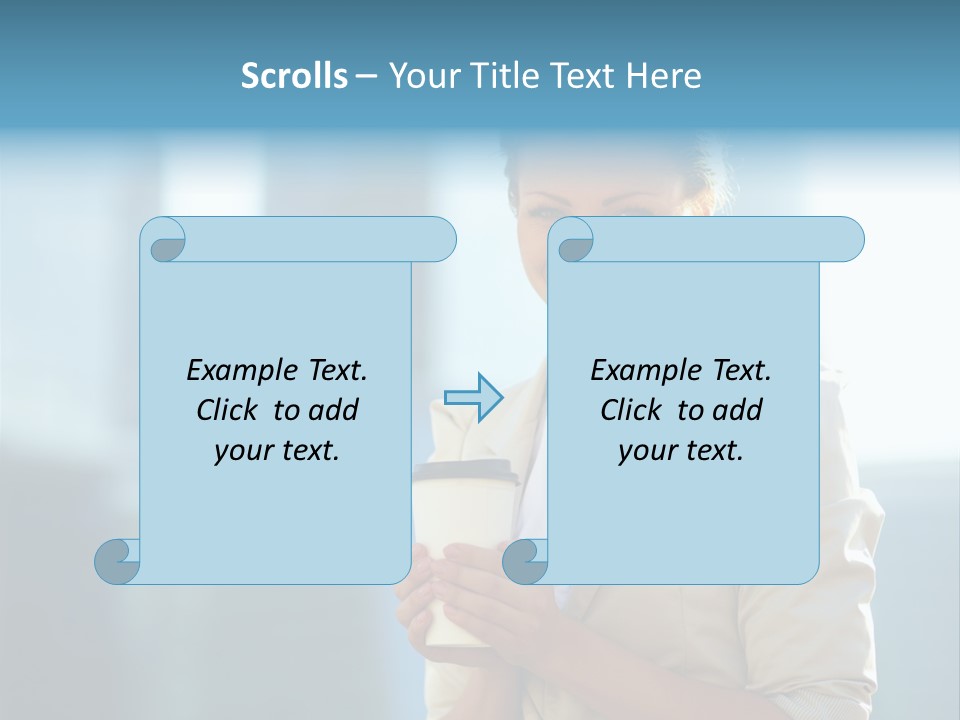 Caucasian Office Young PowerPoint Template