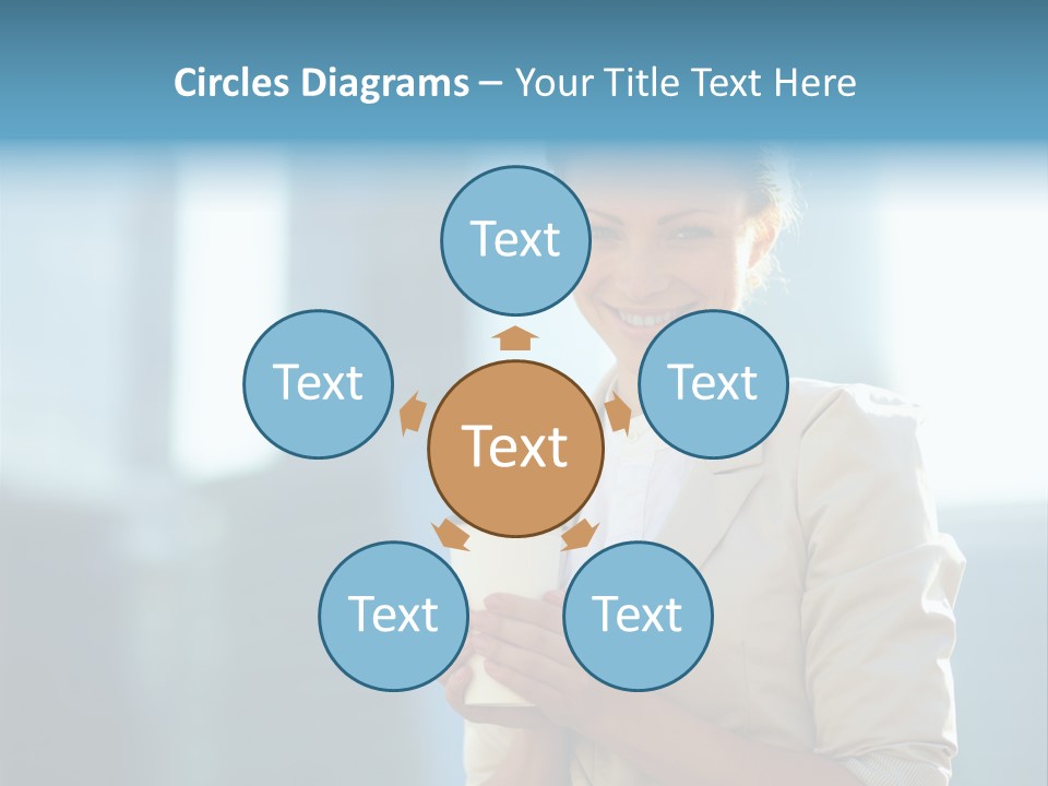 Caucasian Office Young PowerPoint Template