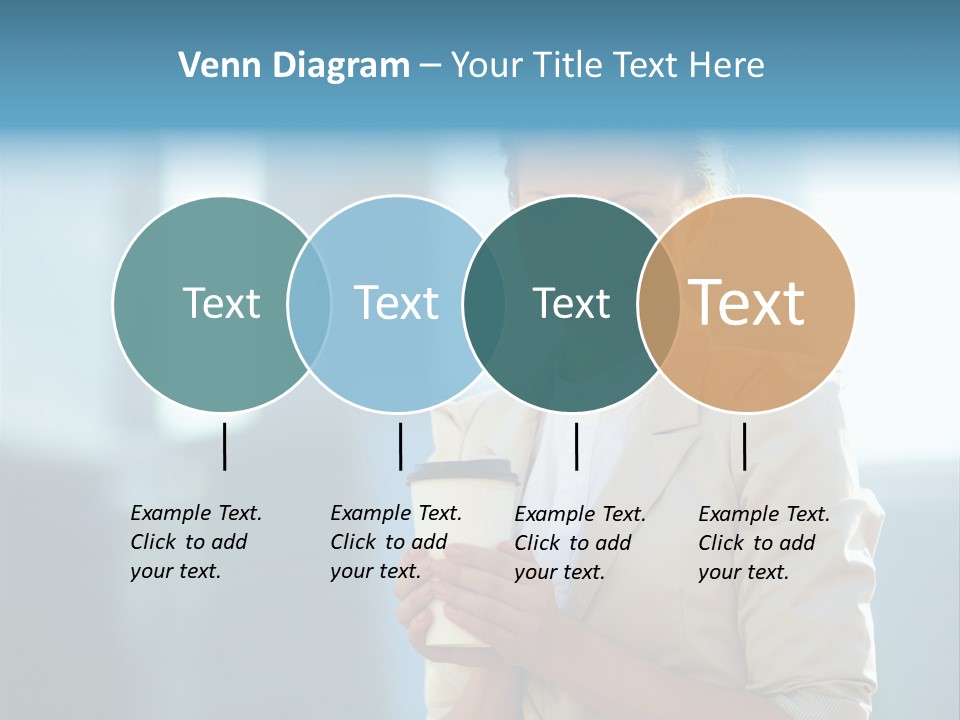 Caucasian Office Young PowerPoint Template