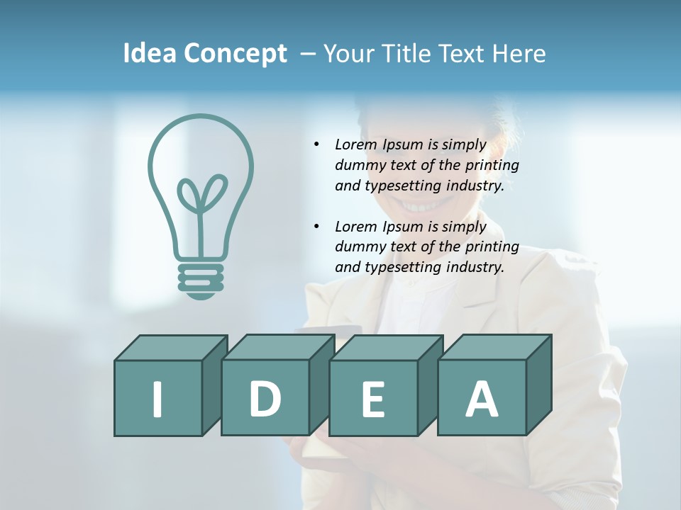 Caucasian Office Young PowerPoint Template