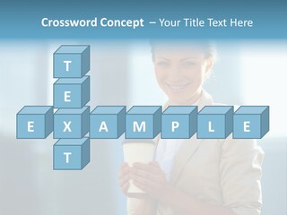 Caucasian Office Young PowerPoint Template