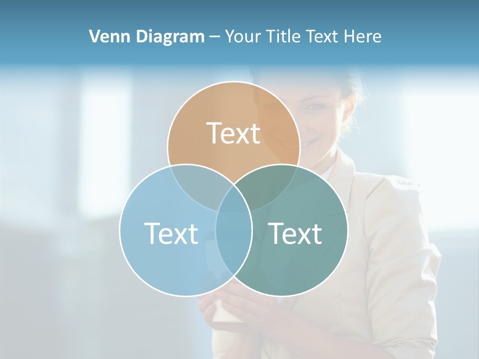 Caucasian Office Young PowerPoint Template