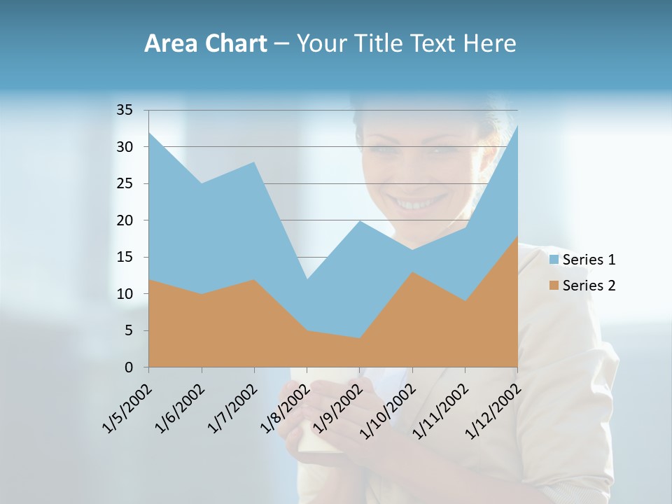 Caucasian Office Young PowerPoint Template