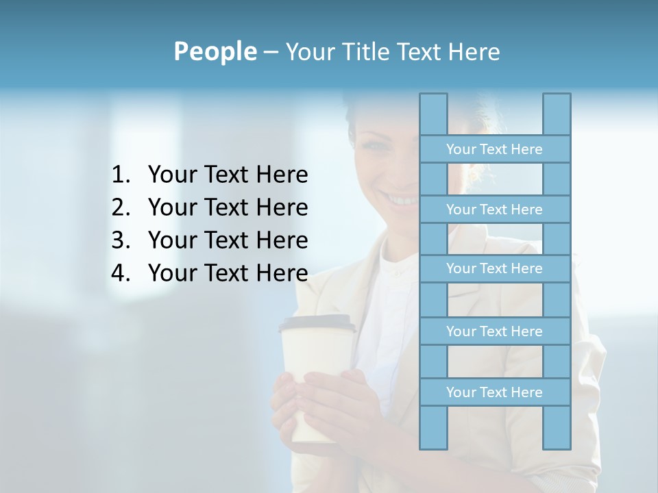 Caucasian Office Young PowerPoint Template