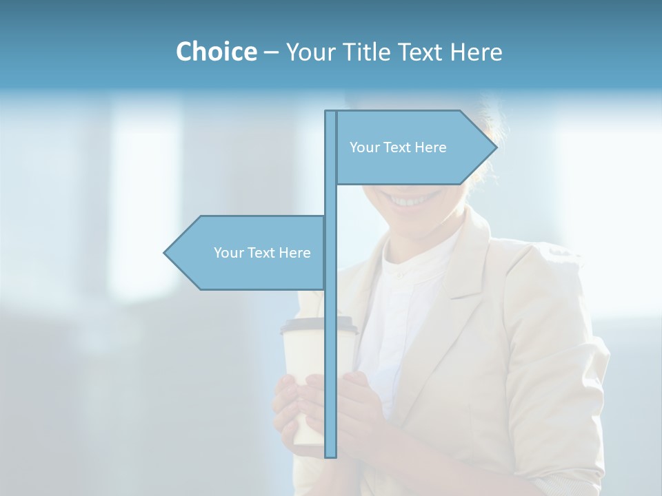 Caucasian Office Young PowerPoint Template
