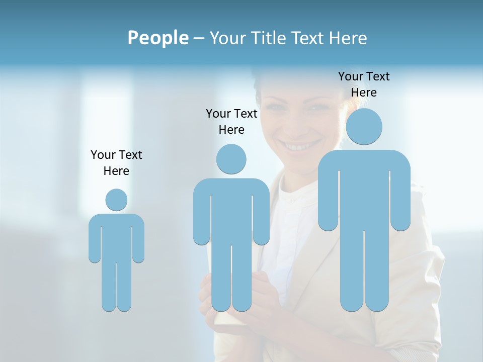 Caucasian Office Young PowerPoint Template