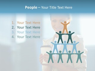 Caucasian Office Young PowerPoint Template