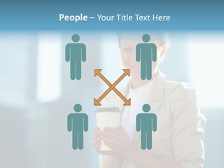 Caucasian Office Young PowerPoint Template