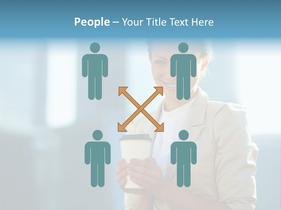 Caucasian Office Young PowerPoint Template