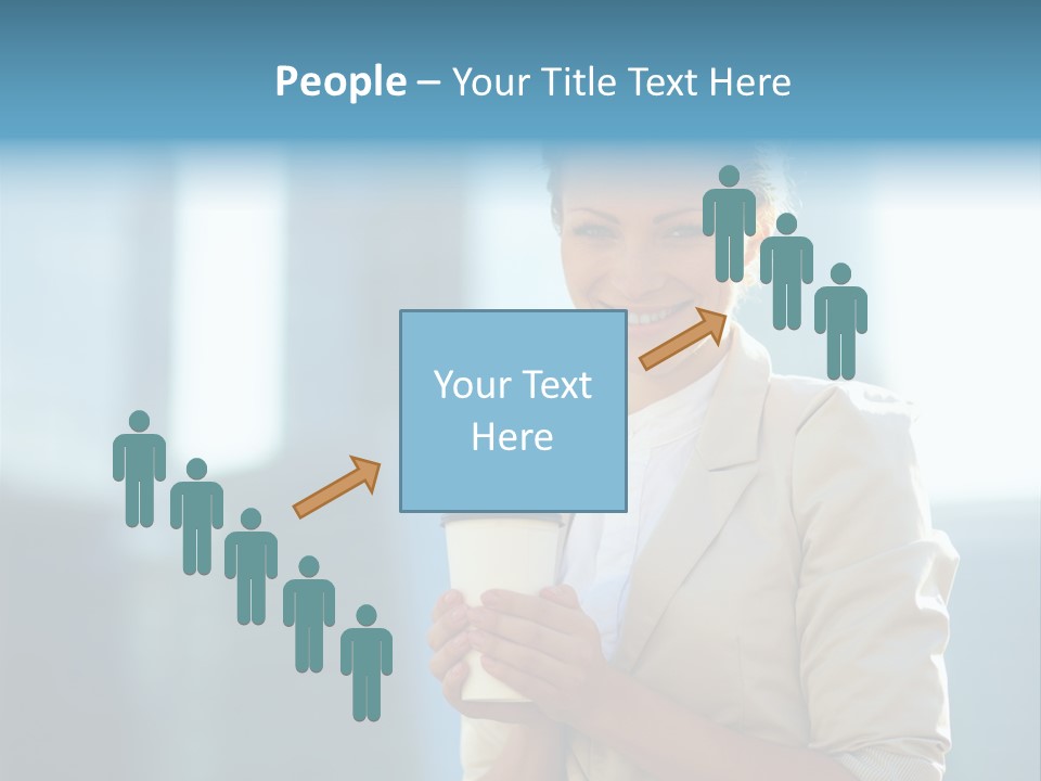 Caucasian Office Young PowerPoint Template