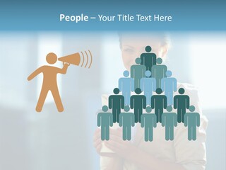 Caucasian Office Young PowerPoint Template