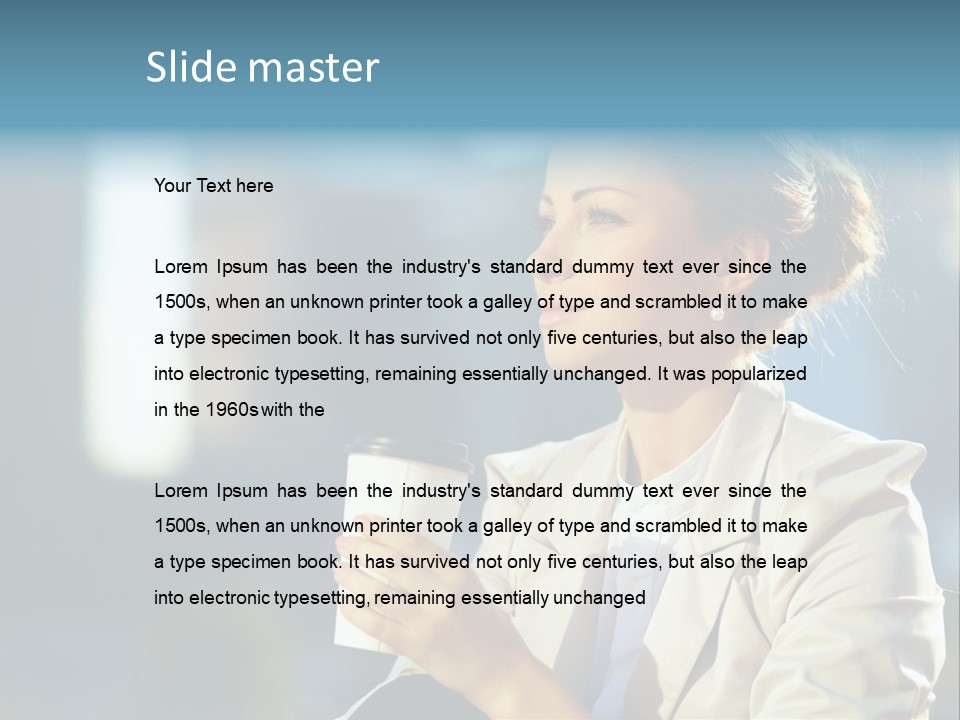 Caucasian Smiling Successful PowerPoint Template