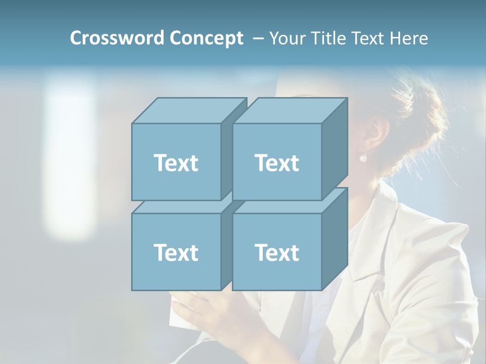 Caucasian Smiling Successful PowerPoint Template