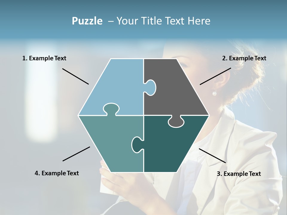 Caucasian Smiling Successful PowerPoint Template