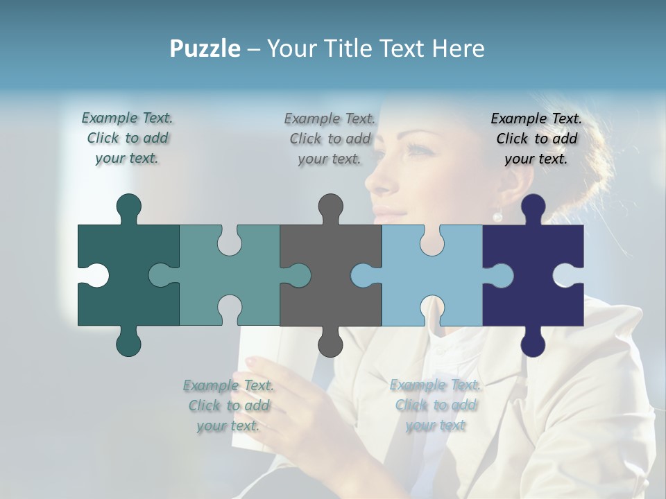 Caucasian Smiling Successful PowerPoint Template