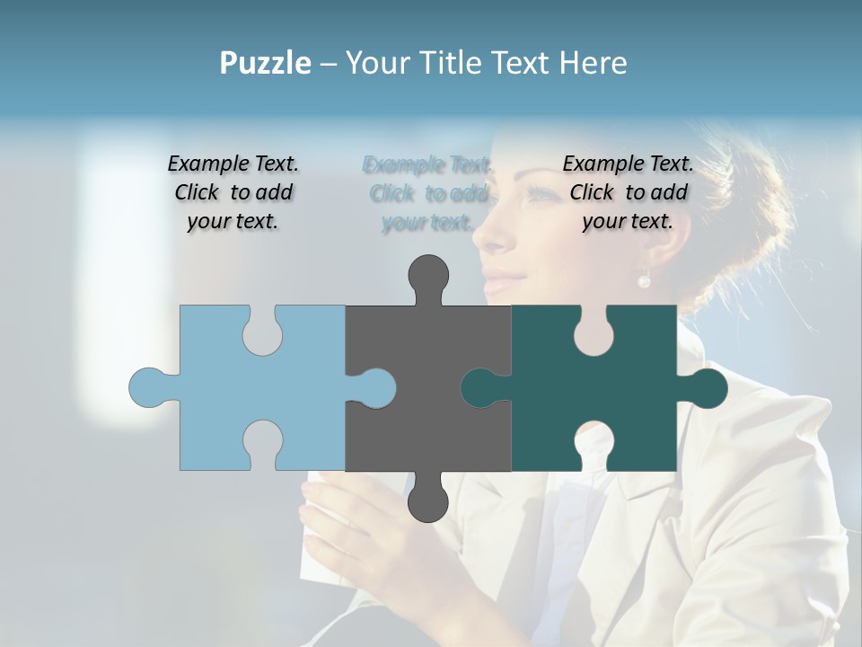 Caucasian Smiling Successful PowerPoint Template