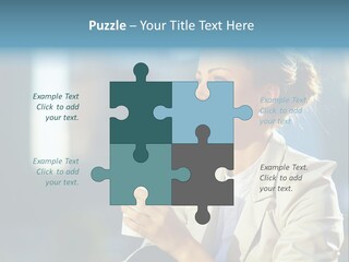 Caucasian Smiling Successful PowerPoint Template
