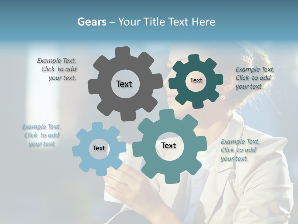 Caucasian Smiling Successful PowerPoint Template