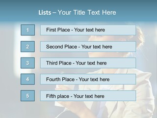 Caucasian Smiling Successful PowerPoint Template