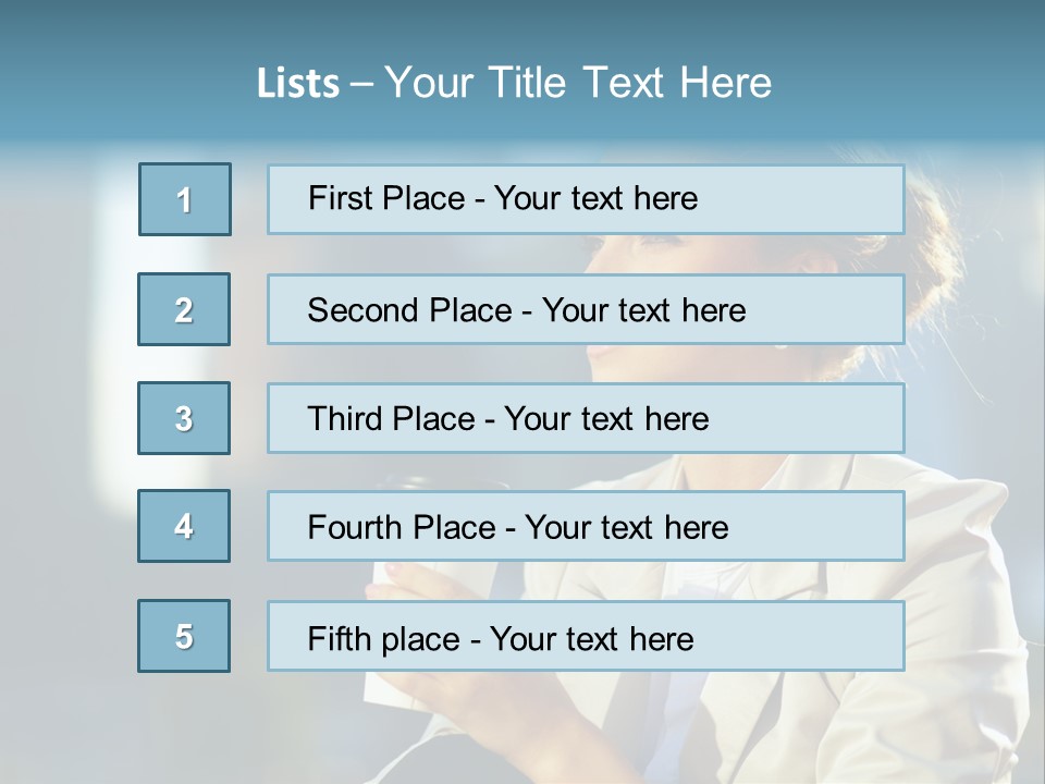 Caucasian Smiling Successful PowerPoint Template