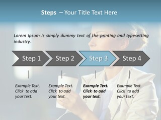 Caucasian Smiling Successful PowerPoint Template