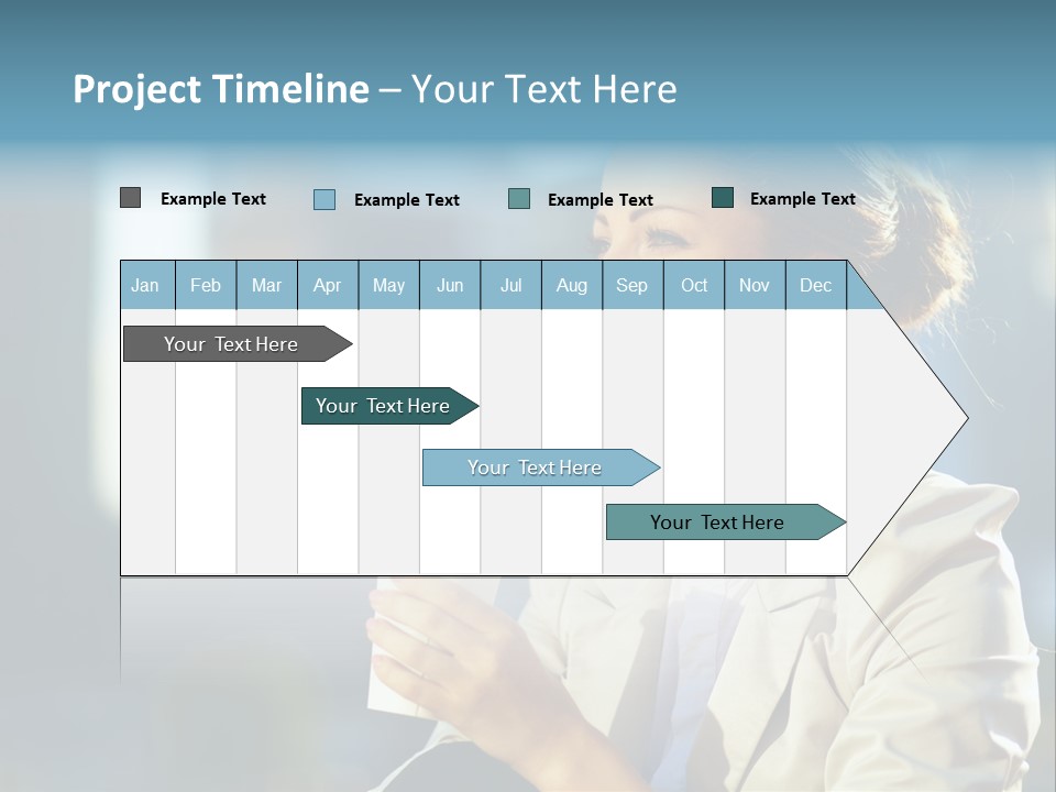 Caucasian Smiling Successful PowerPoint Template