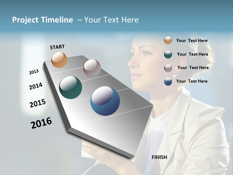 Caucasian Smiling Successful PowerPoint Template