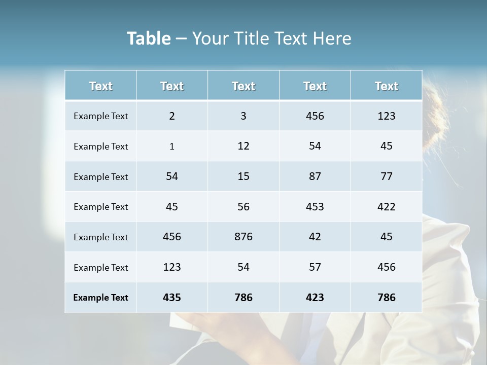 Caucasian Smiling Successful PowerPoint Template