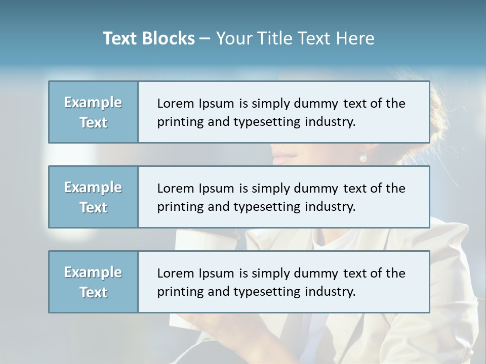 Caucasian Smiling Successful PowerPoint Template