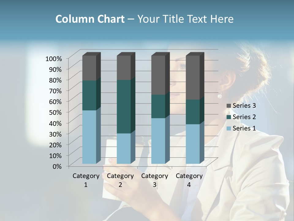 Caucasian Smiling Successful PowerPoint Template