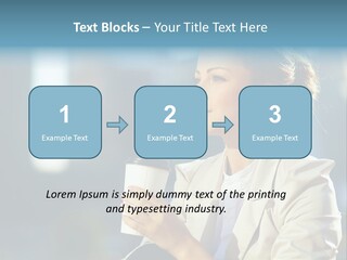 Caucasian Smiling Successful PowerPoint Template