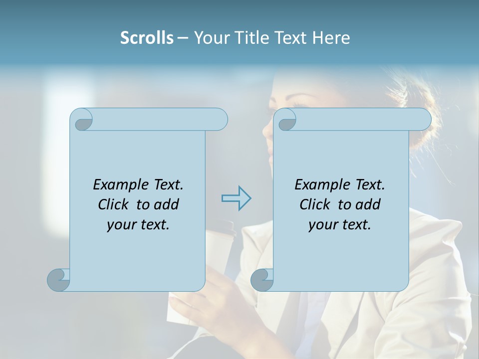 Caucasian Smiling Successful PowerPoint Template