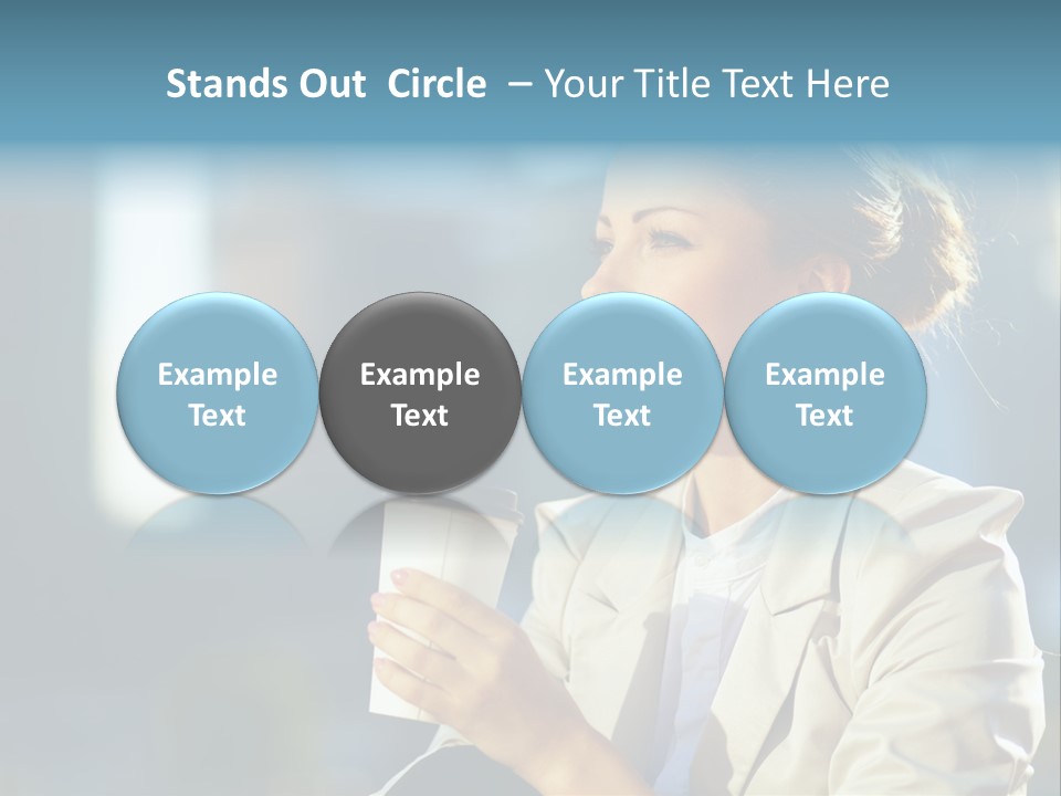 Caucasian Smiling Successful PowerPoint Template