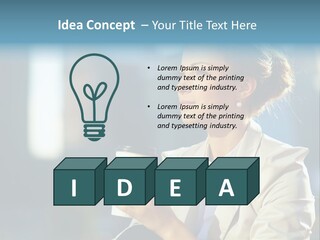 Caucasian Smiling Successful PowerPoint Template