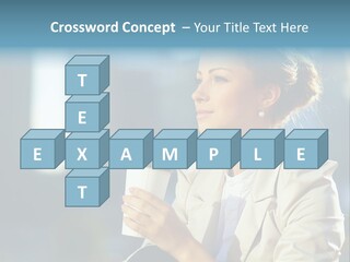 Caucasian Smiling Successful PowerPoint Template