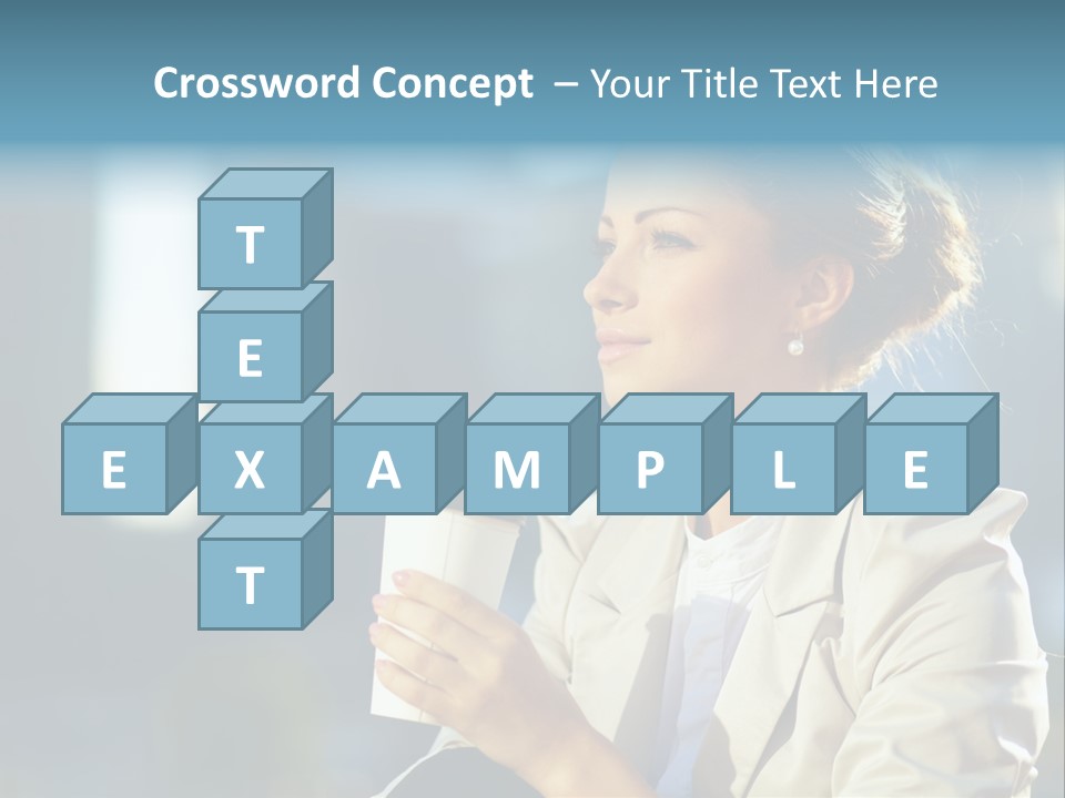 Caucasian Smiling Successful PowerPoint Template