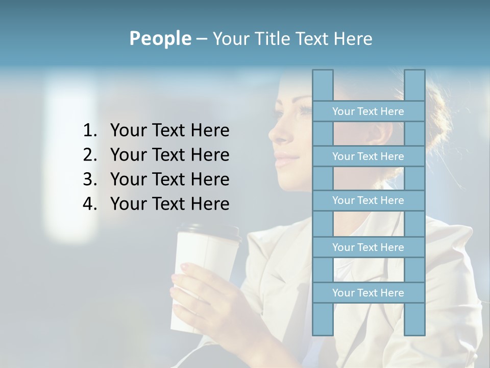 Caucasian Smiling Successful PowerPoint Template