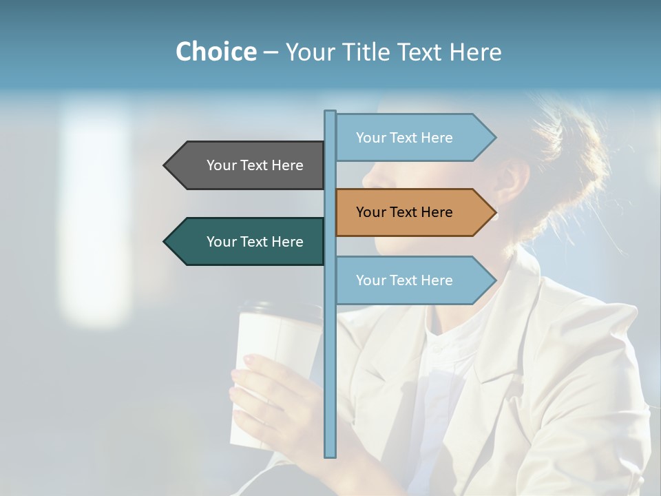 Caucasian Smiling Successful PowerPoint Template