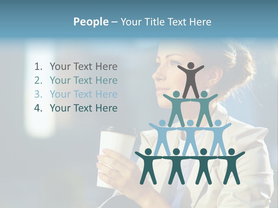 Caucasian Smiling Successful PowerPoint Template