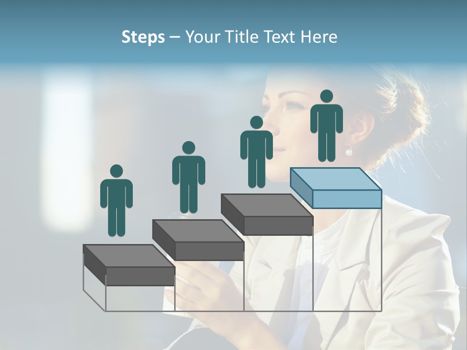 Caucasian Smiling Successful PowerPoint Template