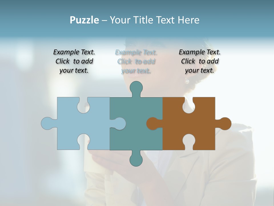 Businesswoman One Success PowerPoint Template