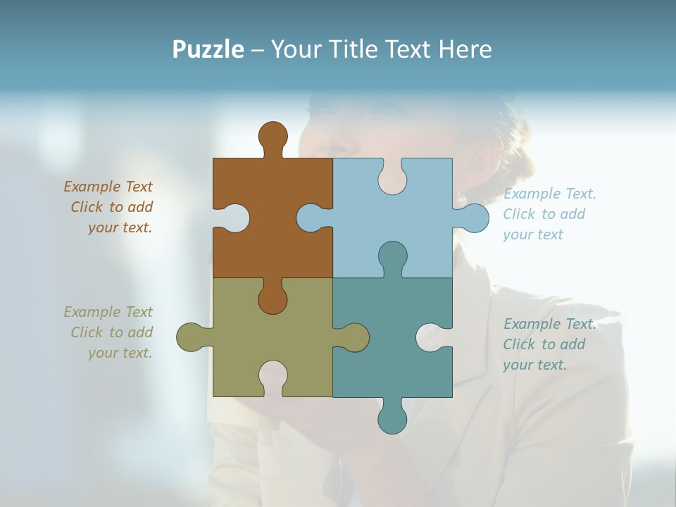 Businesswoman One Success PowerPoint Template