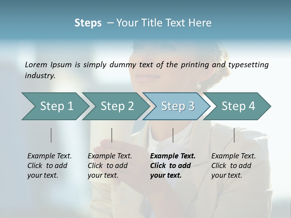 Businesswoman One Success PowerPoint Template