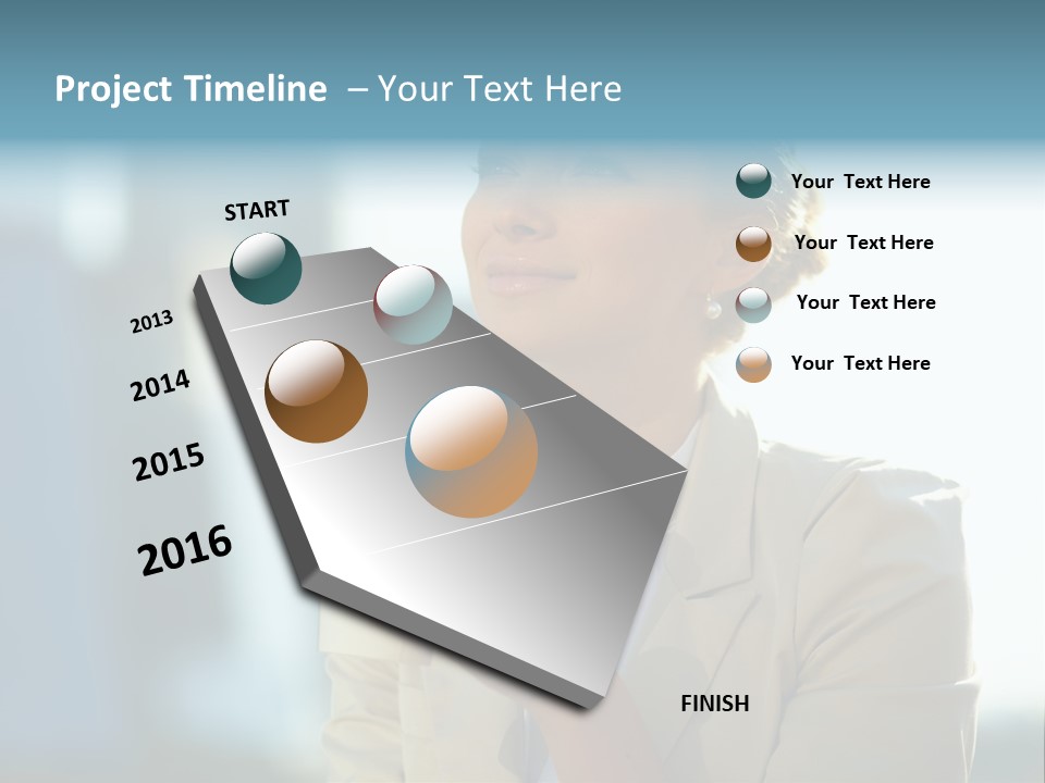 Businesswoman One Success PowerPoint Template