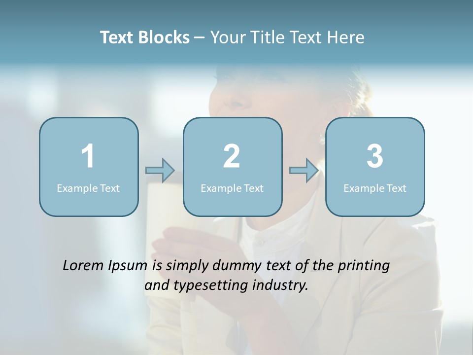 Businesswoman One Success PowerPoint Template