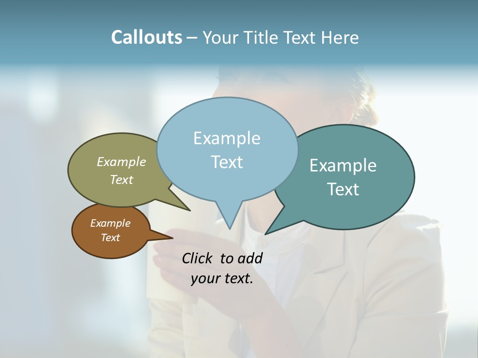 Businesswoman One Success PowerPoint Template