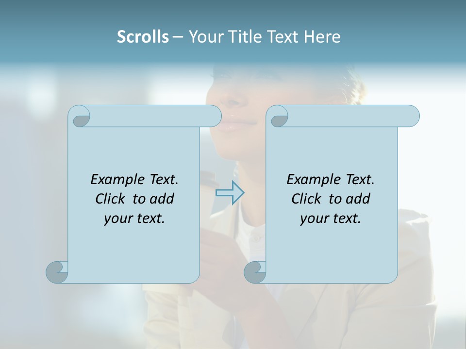 Businesswoman One Success PowerPoint Template