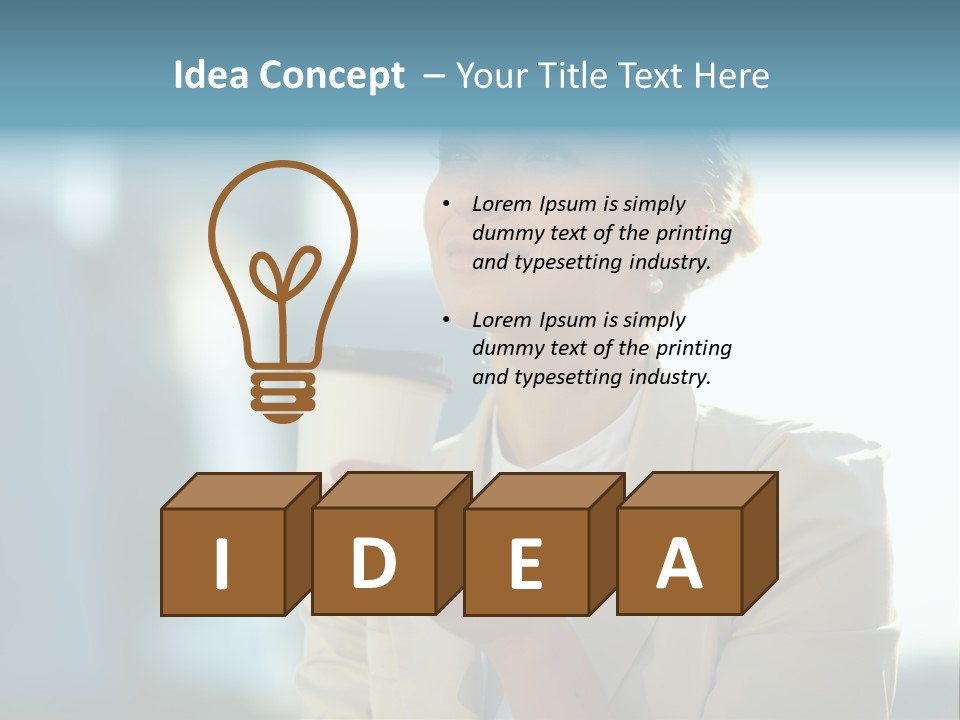 Businesswoman One Success PowerPoint Template