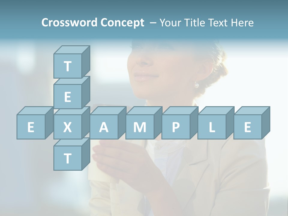 Businesswoman One Success PowerPoint Template