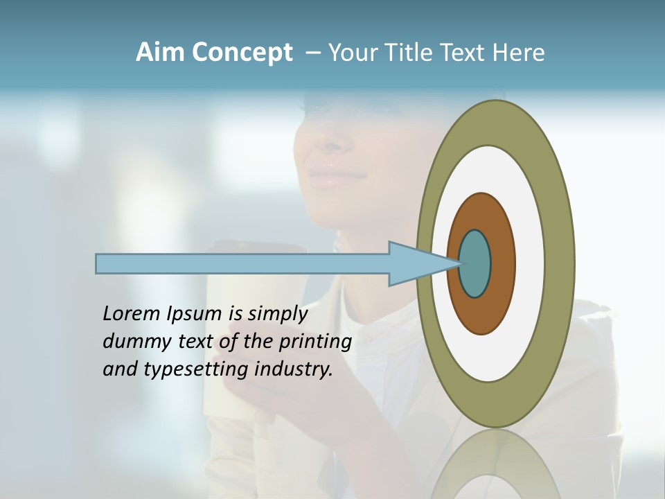 Businesswoman One Success PowerPoint Template